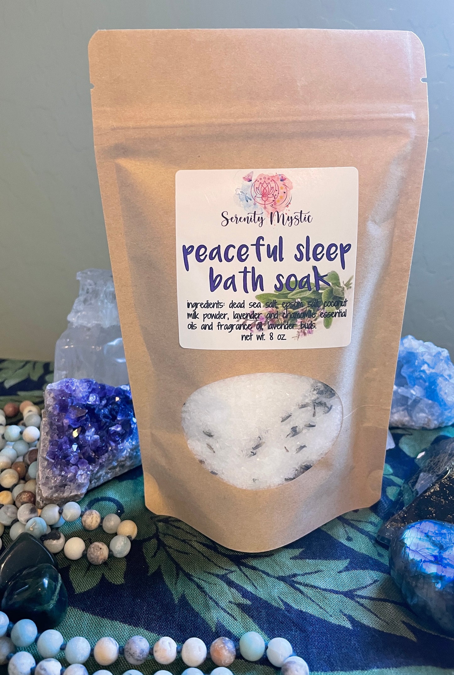 Peaceful Sleep Bath Soak, Herbal Bath Salt, Lavender Bath