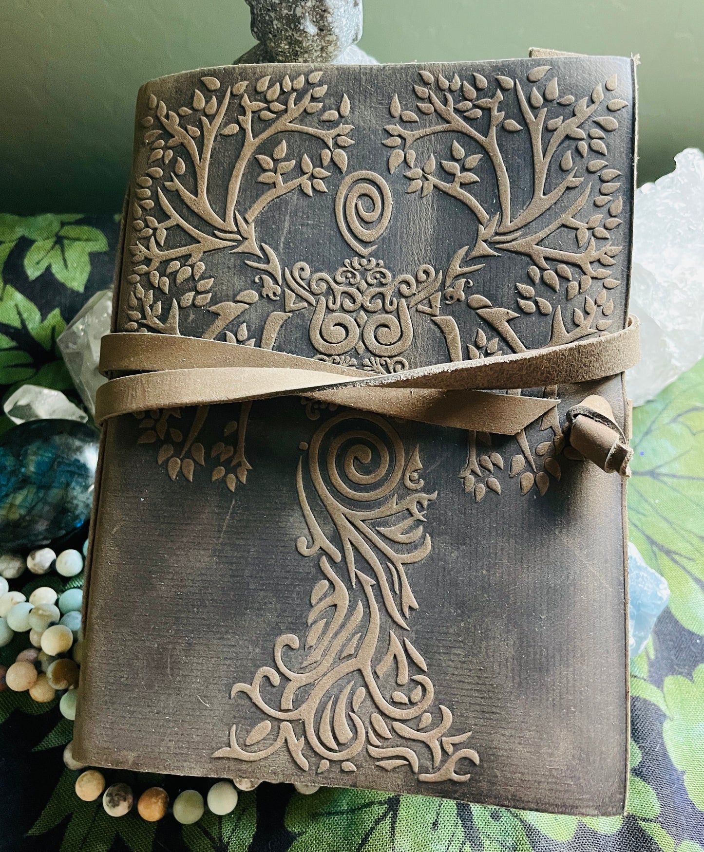 Leather Intention Manifestation Journal Notebook- Various