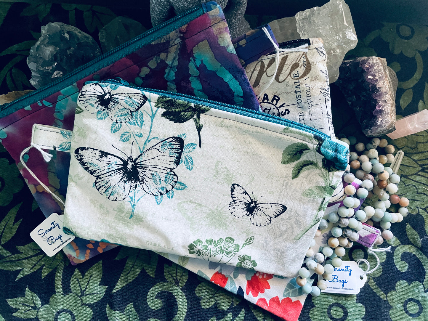 Everyday Eco Cotton Handmade Makeup Bags; Various designs