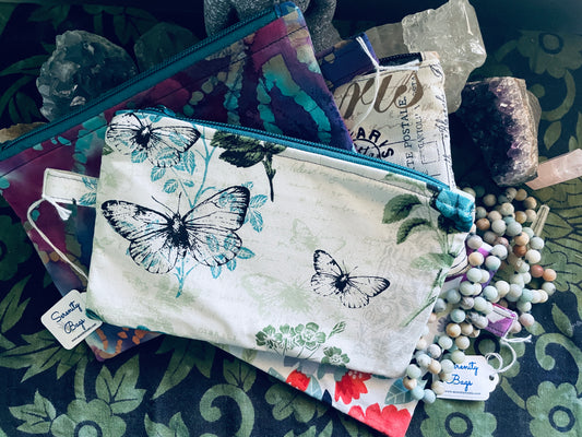 Everyday Eco Cotton Handmade Makeup Bags; Various designs
